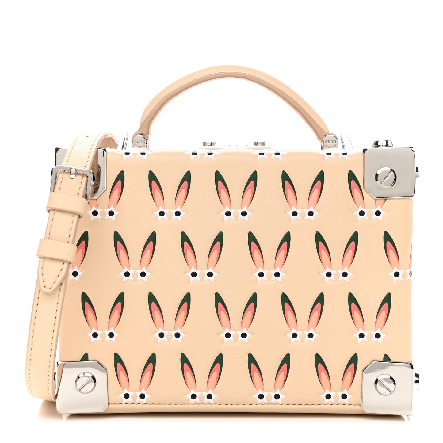 Lambskin Star Eyed Bunny Small Berlin Crossbody Natural