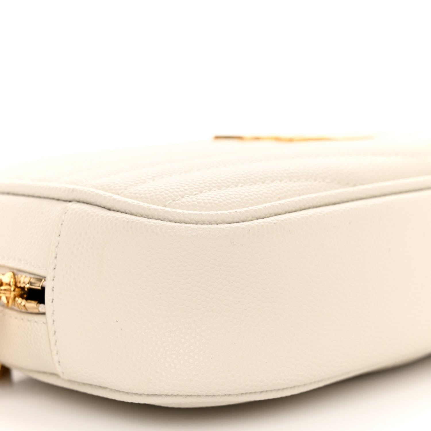 Saint Laurent Grain De Poudre Matelasse Monogram Mini Lou Camera Bag Crema Soft 8 of 9