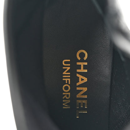 Chanel Stretch Lambskin Cap Toe CC Uniform Short Boots 38 Black 7 of 9