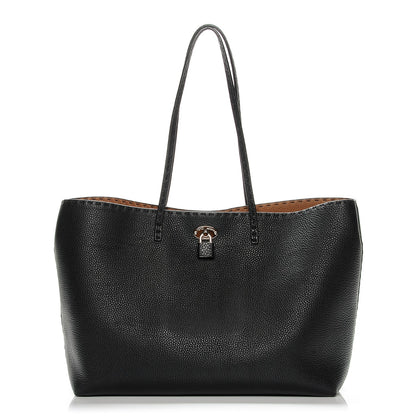 Fendi Cuoio Romano Selleria Bi-Color Large Carla Tote Black Mou 1 of 7