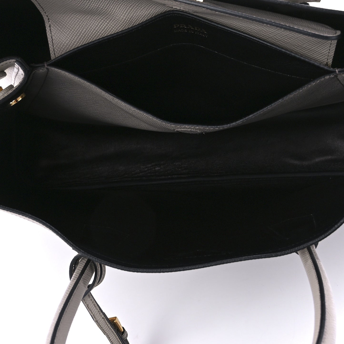Saffiano Cuir Medium Double Bag Argilla