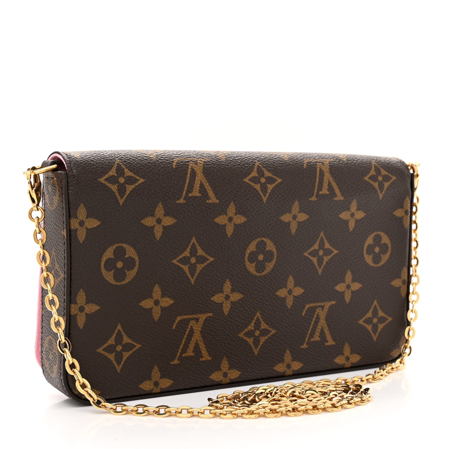 Louis Vuitton Monogram 2022 Christmas Animation Paris Pochette Felicie Chain Wallet Pink 4 of 12