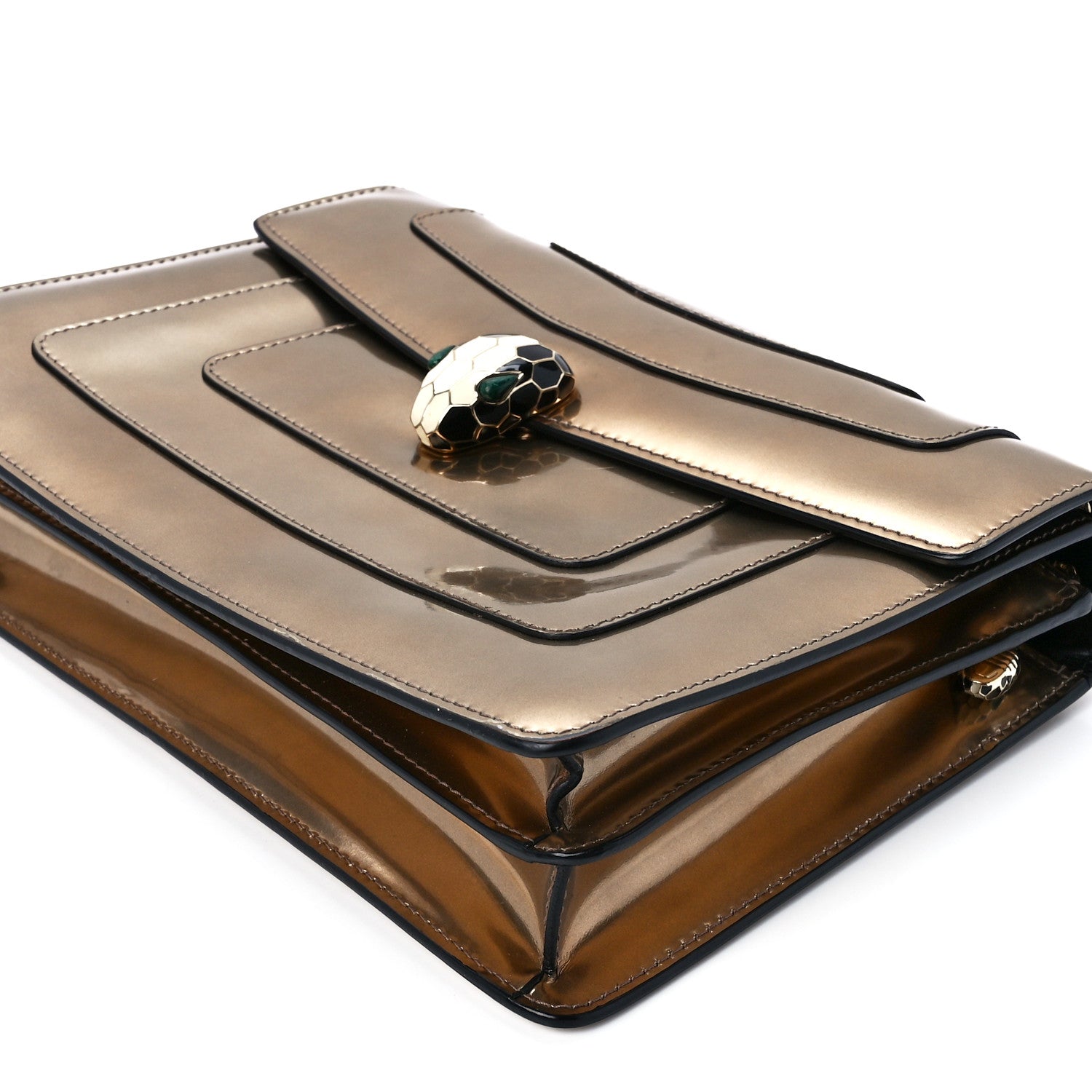 Bulgari Metallic Calfskin Serpenti Forever Crossbody Bag Bronze 13 of 13