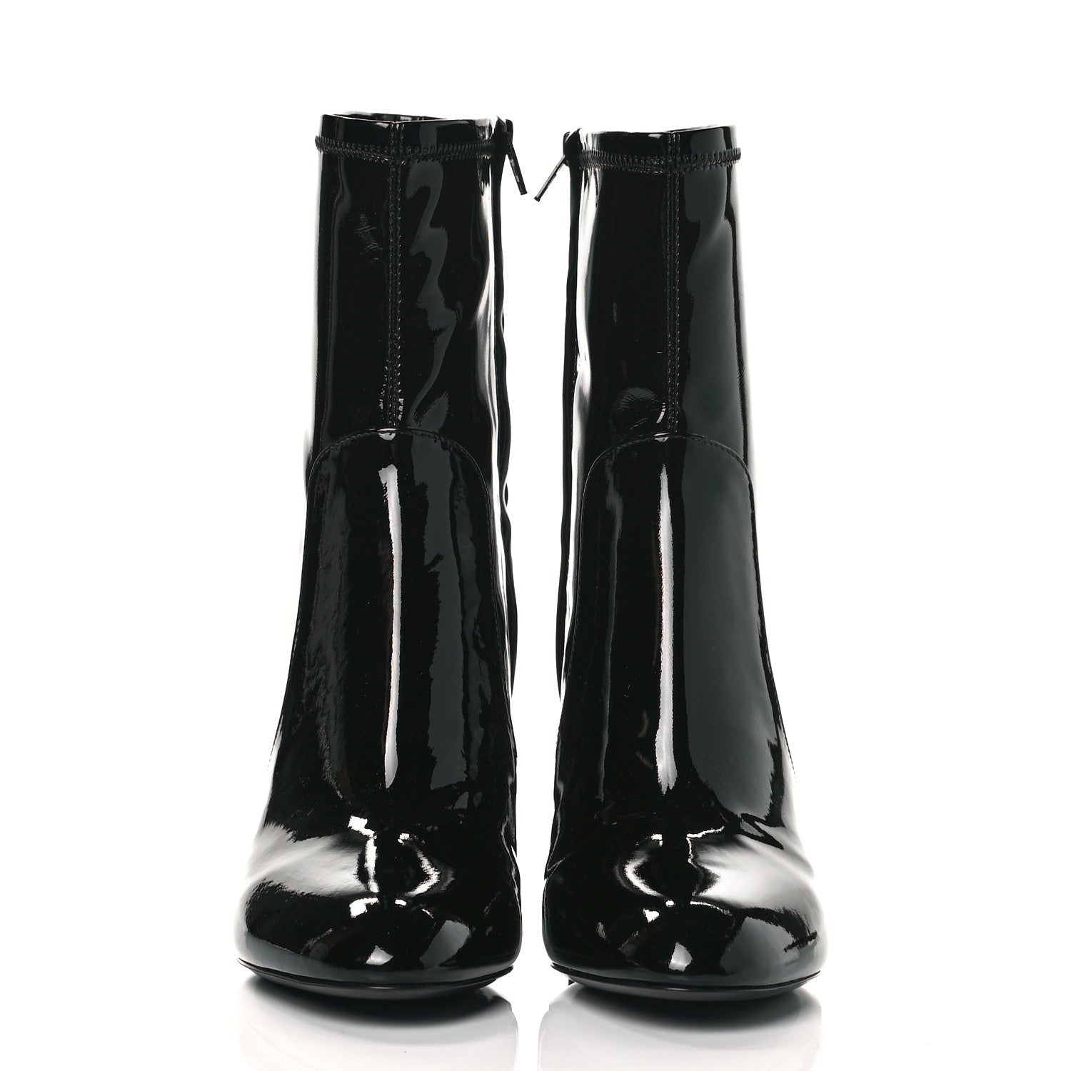 Louis Vuitton Patent Silhouette Ankle Boots 38 Black 2 of 8