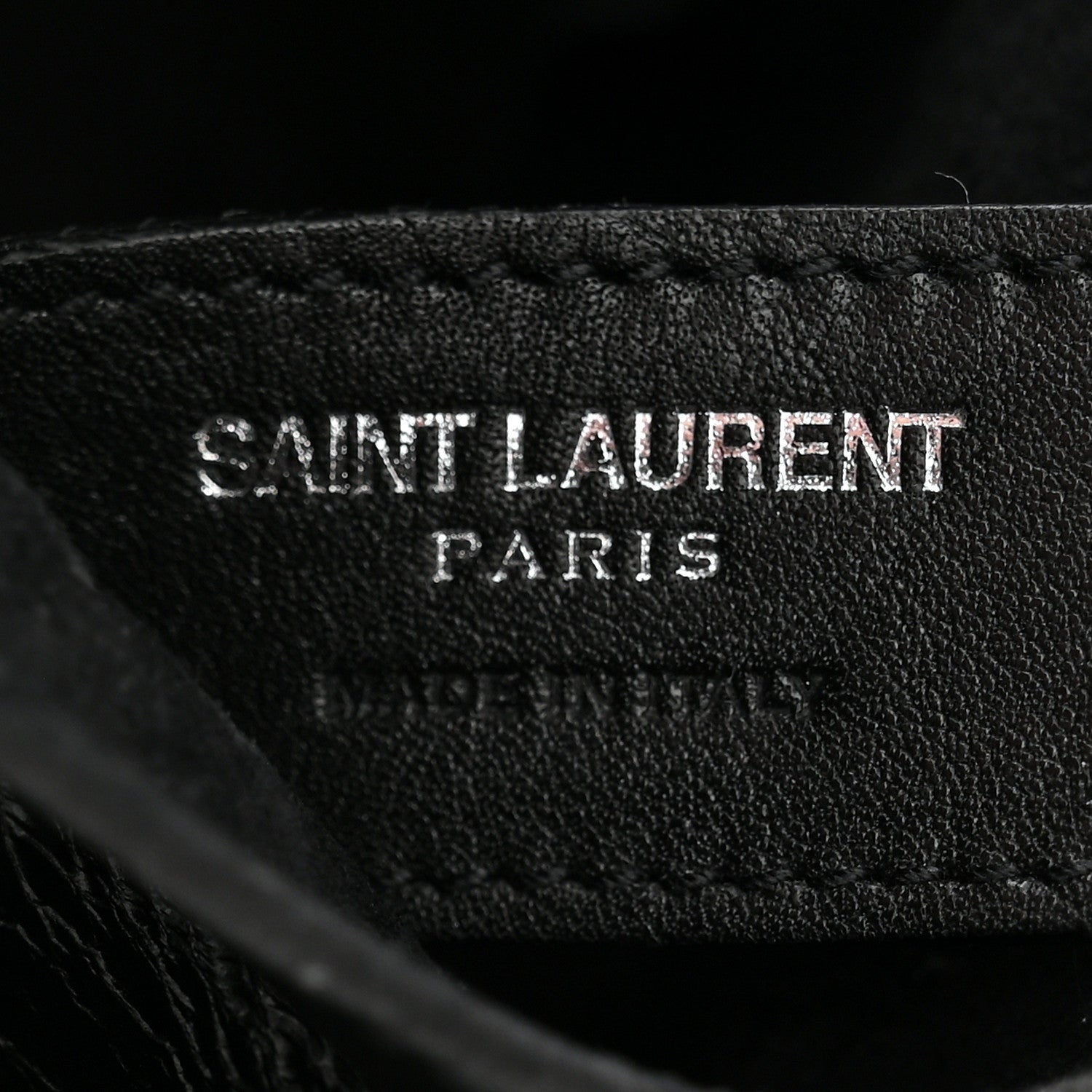 Saint Laurent Calfskin Crocodile Embossed Anita Tassed Crossbody Bag Black 6 of 9