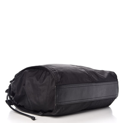 Burberry Nylon Check Buckleigh Packable Tote Black 4 of 13