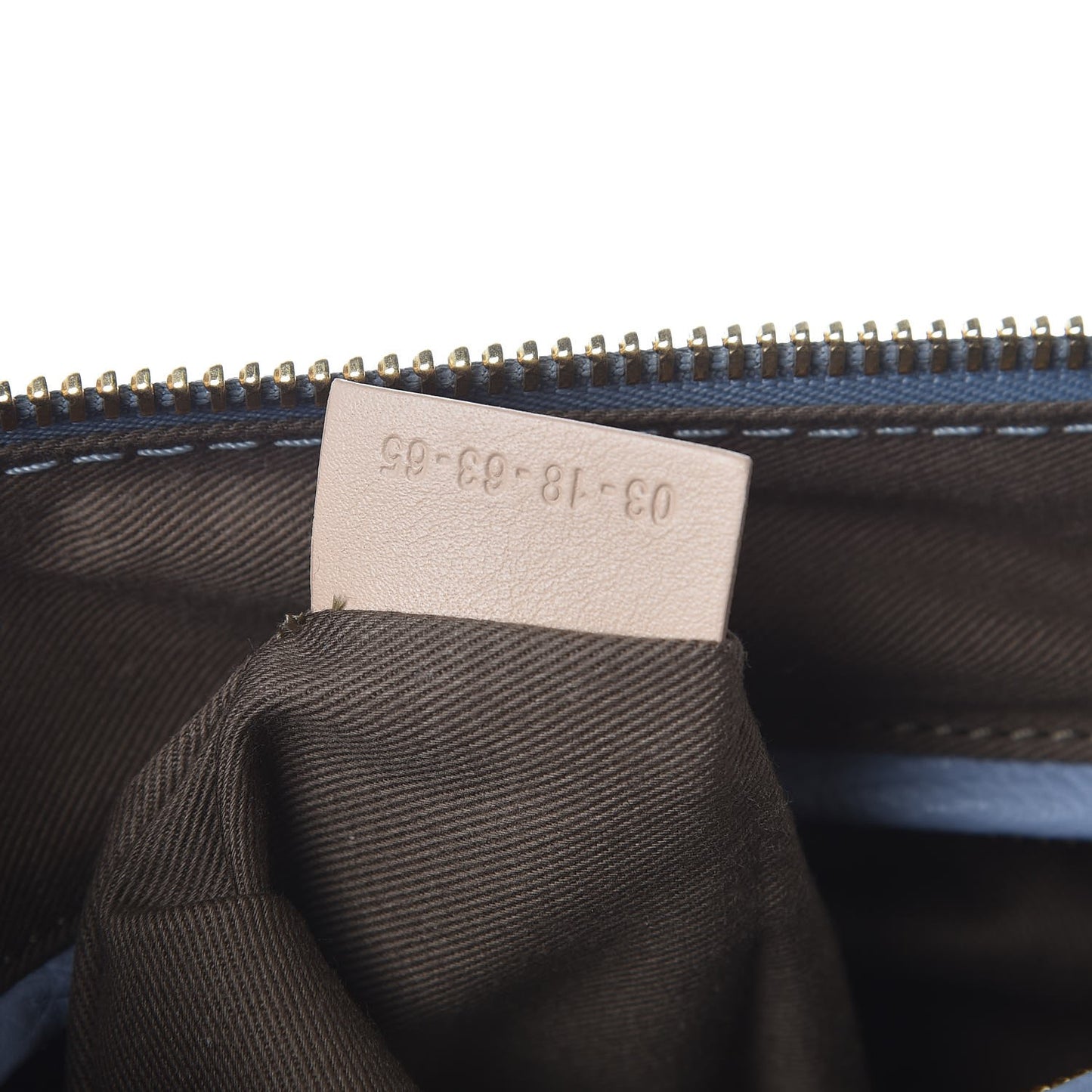 Calfskin Small Marcie Satchel Washed Blue