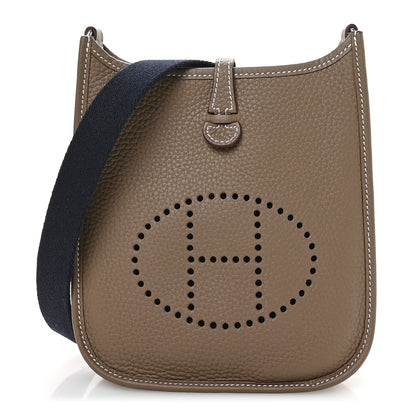 Hermes Taurillon Clemence Amazone Evelyne TPM Etoupe Bleu Indigo 1 of 11