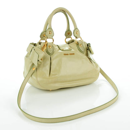 Miu Miu Vitello Lux Mini Bow Bag Pistacchio 3 of 8