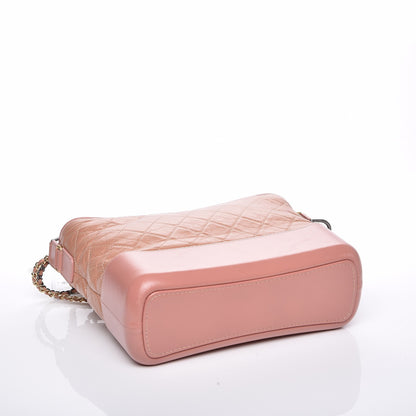 Chanel Aged Calfskin Quilted Medium Gabrielle Hobo Pink 4 of 8