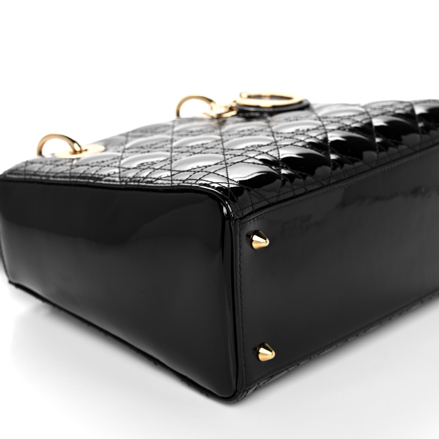 Christian Dior Patent Cannage Medium Lady Dior Black 5 of 10