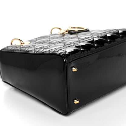 Christian Dior Patent Cannage Medium Lady Dior Black 5 of 10