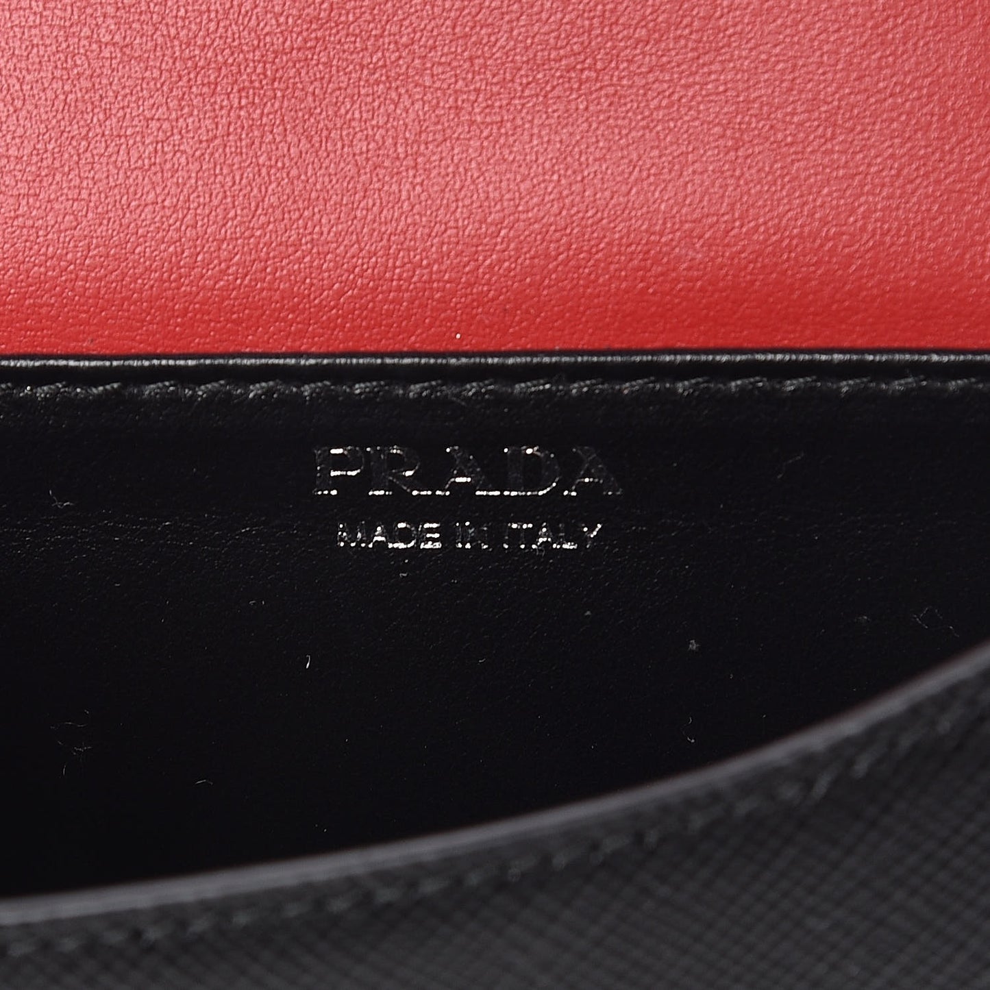 Saffiano Belt Bag Black Red