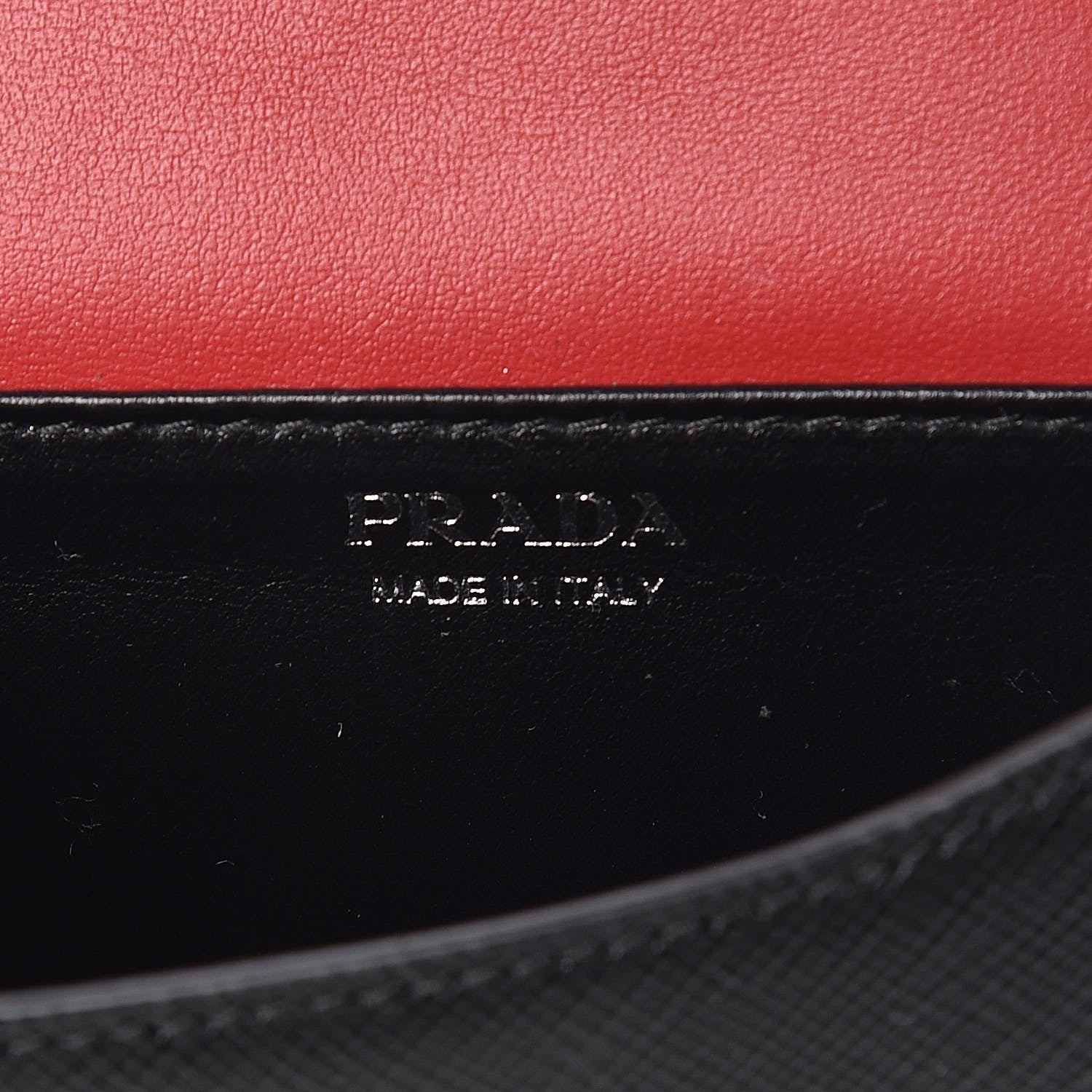 Prada Saffiano Belt Bag Black Red 6 of 12