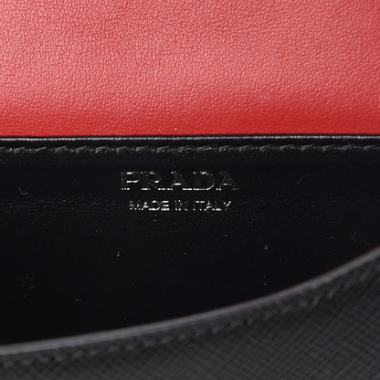 Prada Saffiano Belt Bag Black Red 6 of 12
