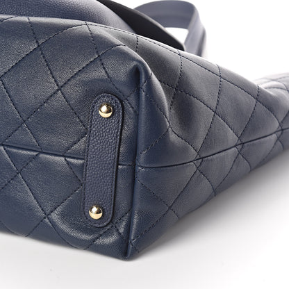Chanel Calfskin Caviar Quilted Large Shopping Tote Blue 10 of 10