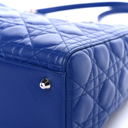 Christian Dior Lambskin Cannage Large Lady Dior Blue 8 of 15