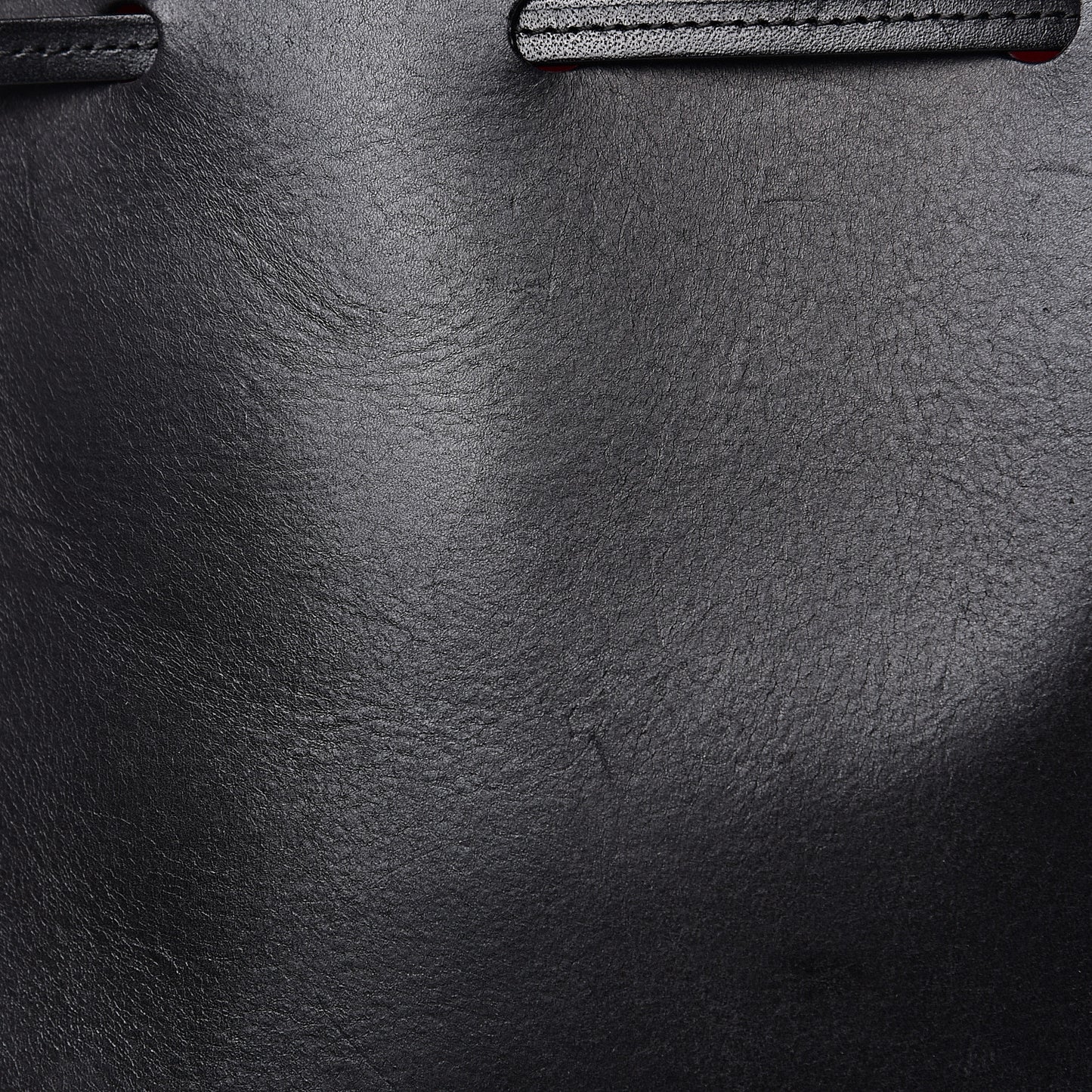 Vegetable Tanned Calfskin Bucket Bag Black Flamma