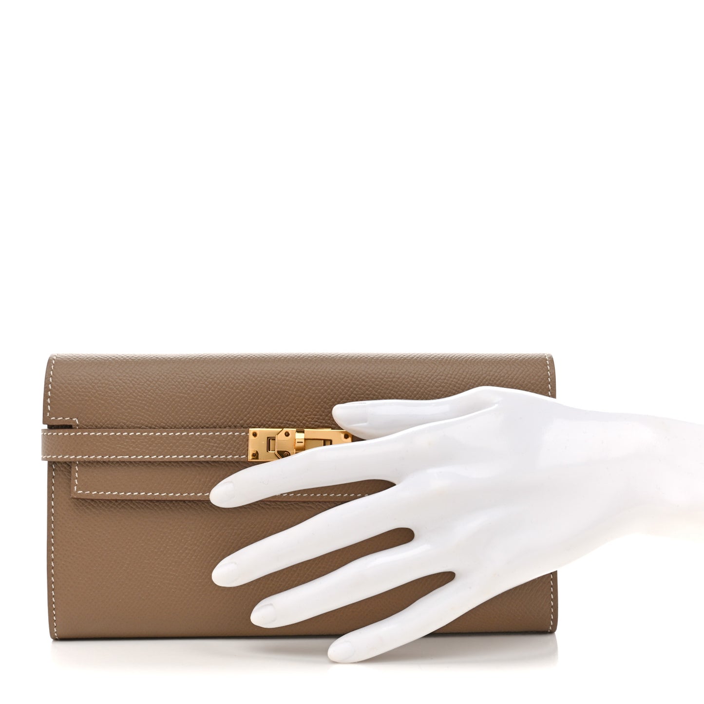 Epsom Kelly Longue Wallet Etoupe