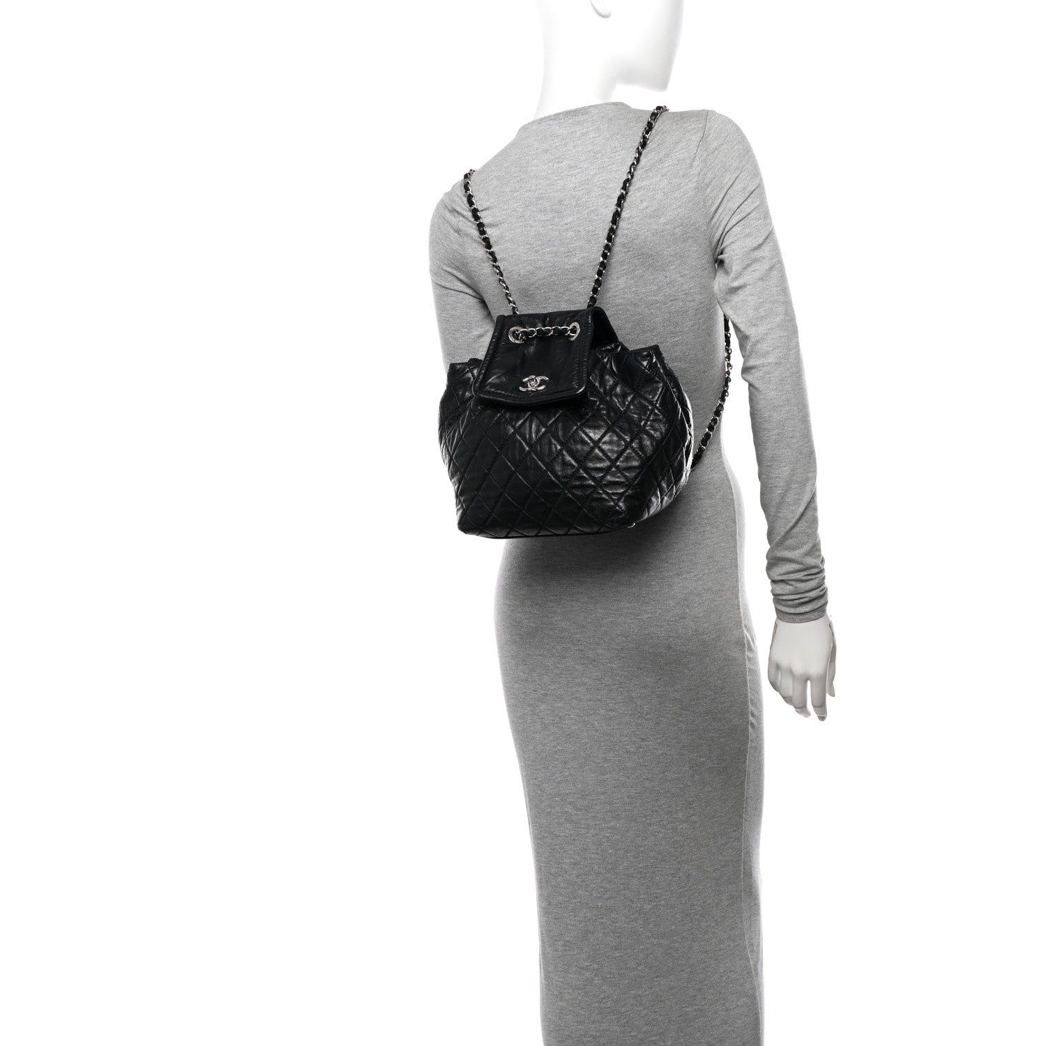 Chanel Glazed Calfskin Quilted Beijing Backpack Black 2 of 10