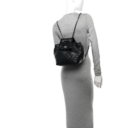 Chanel Glazed Calfskin Quilted Beijing Backpack Black 2 of 10