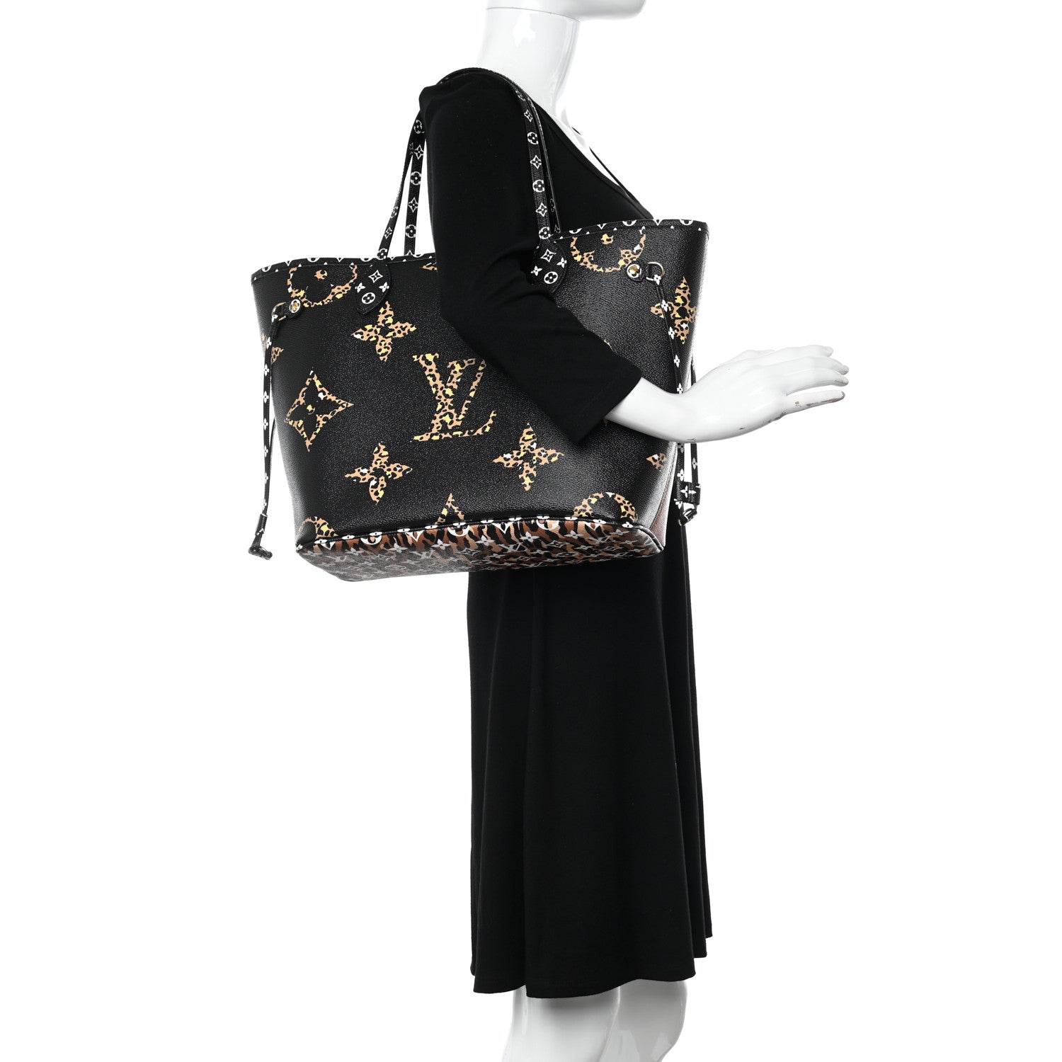 Louis Vuitton Monogram Giant Jungle Neverfull MM Black 2 of 10