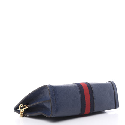 Gucci Textured Calfskin Web Small Ophidia Chain Shoulder Bag Blue Agata 4 of 11