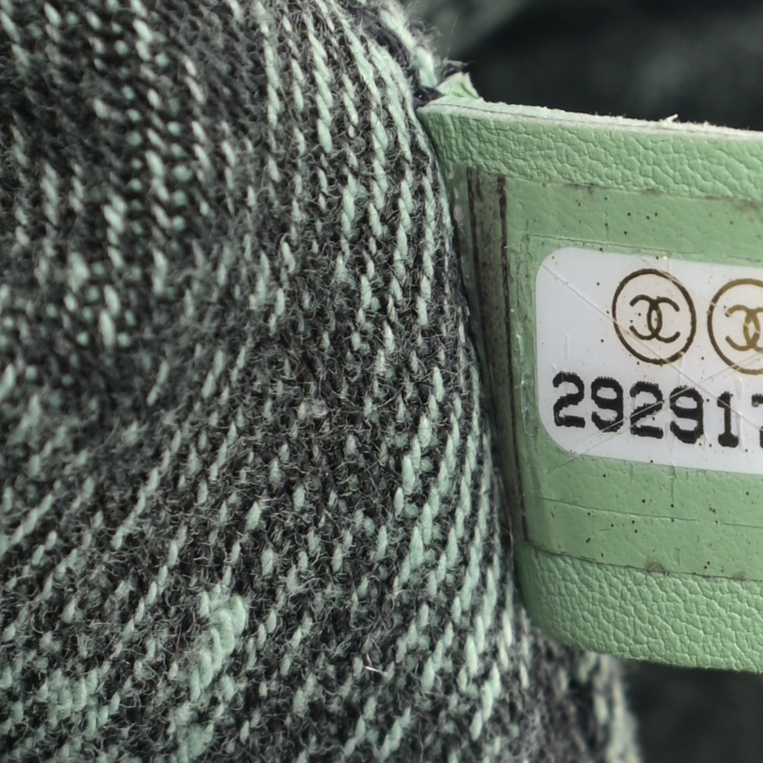 Chanel Denim Quilted Denimpression Flap Green Black 7 of 9
