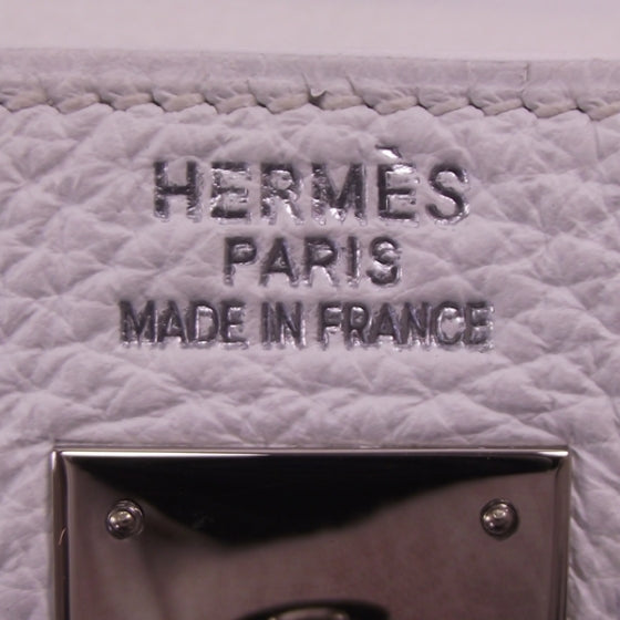 Hermes Taurillon Clemence KELLY 35 White 12 of 15