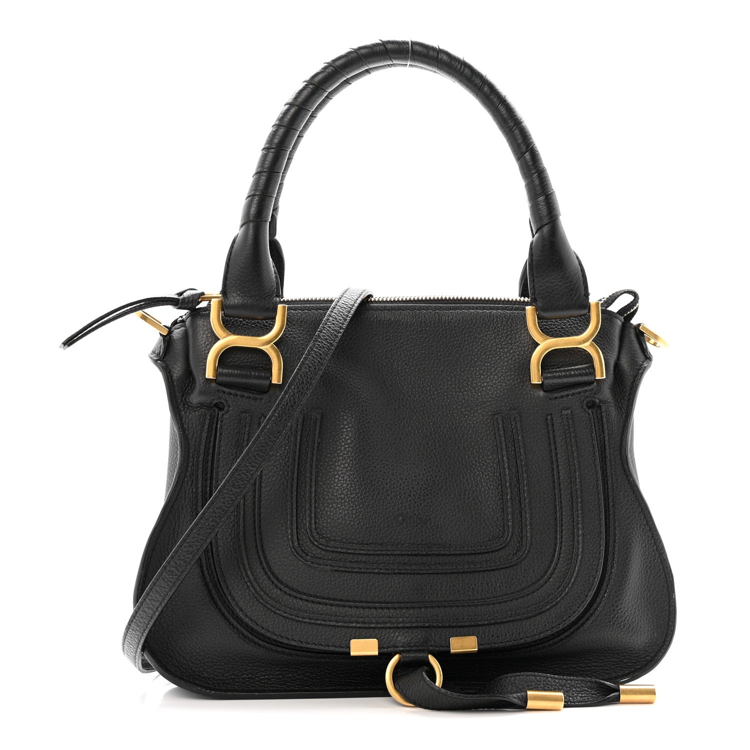 Chloe Calfskin Small Marcie Satchel Black 1 of 13
