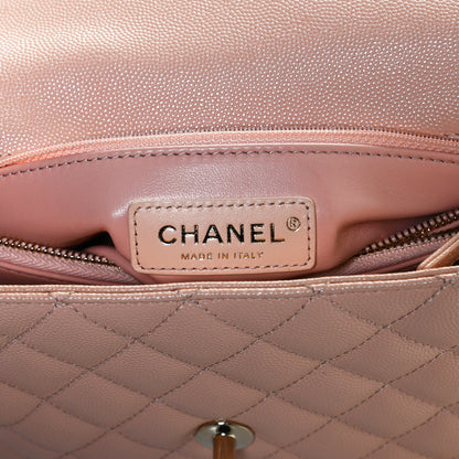 Chanel Caviar Quilted Small Coco Handle Flap Beige 6 of 11