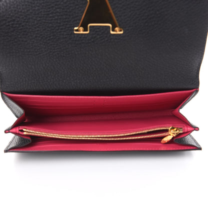 Louis Vuitton Taurillon Capucines Wallet Black 5 of 9