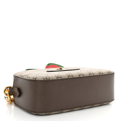 Gucci GG Supreme Monogram Web Neo Vintage Shoulder Bag Beige New Acero Crop 4 of 10