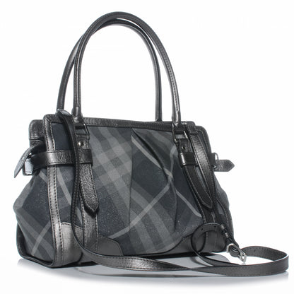 Burberry Leather Shimmer Check Tote 3 of 7