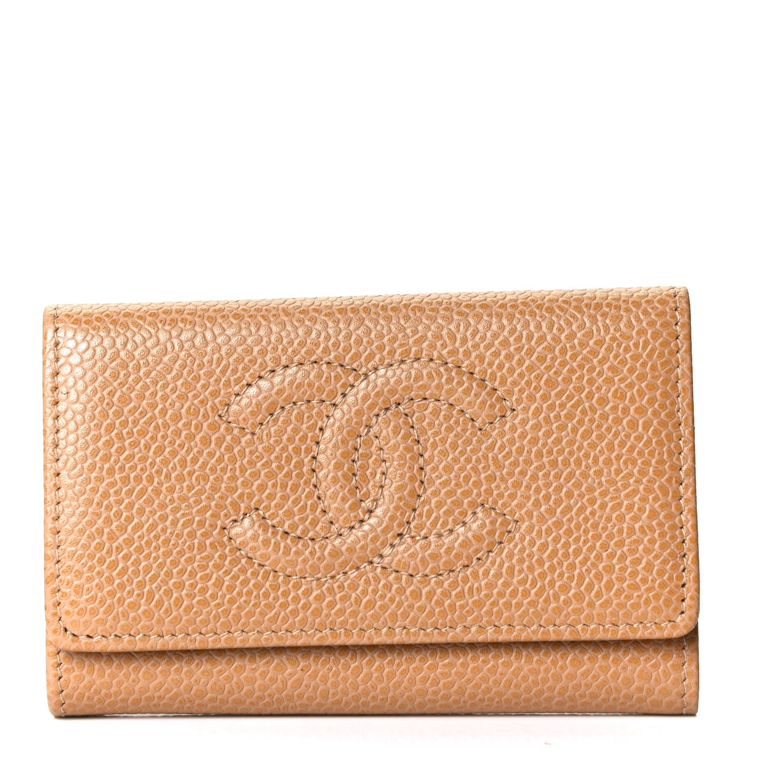 Chanel Caviar Timeless CC 6 Key Holder Case Beige 1 of 10