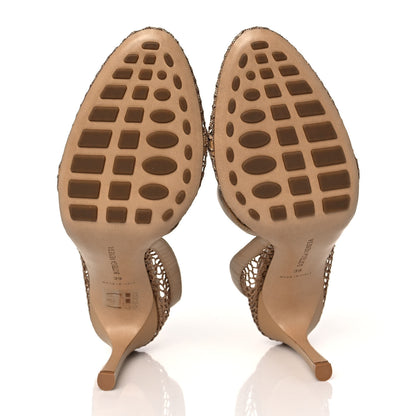 Bottega Veneta Mesh Nappa Chunky Chain Sandals 39 Beige Pony 5 of 8