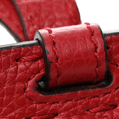 Gucci Calfskin Mini GG Marmont Top Handle Bag Vulcanic Red 15 of 17
