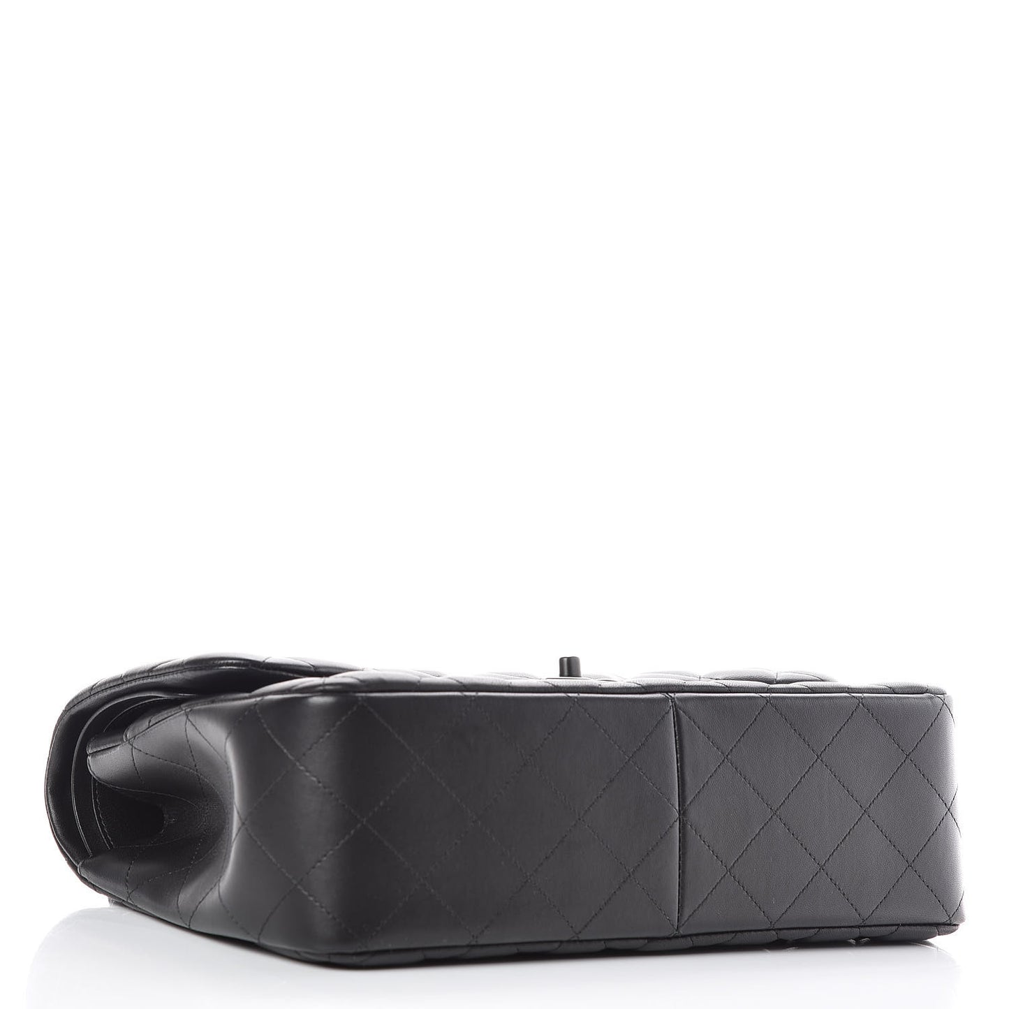 Lambskin Quilted Jumbo Double Flap So Black