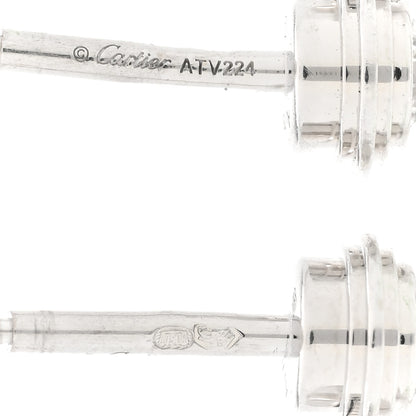 Cartier 18K White Gold Diamond MM D'Amour Earrings 5 of 5