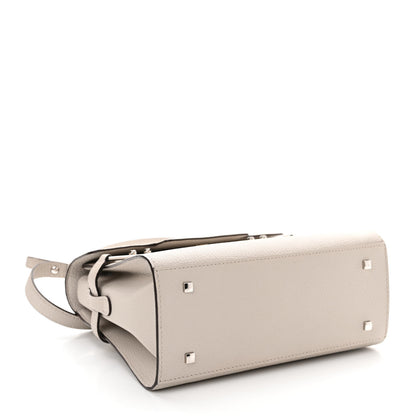 Delvaux Crispy Calfskin Mini Tempete Satchel Light Grey 5 of 10