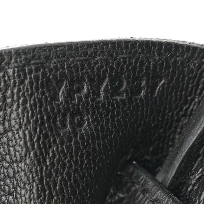 Hermes Taurillon Clemence Birkin 25 Etain Black 7 of 13