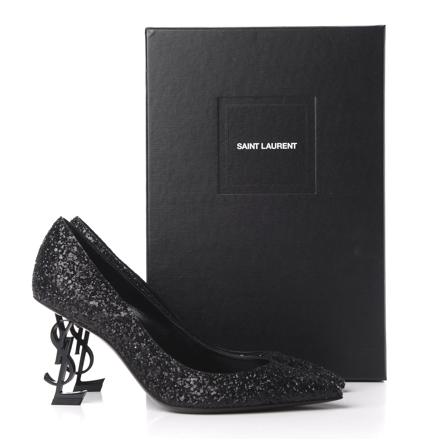Saint Laurent Glitter Opyum 85 Pumps 38.5 Black 11 of 11
