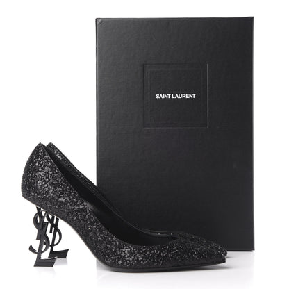 Saint Laurent Glitter Opyum 85 Pumps 38.5 Black 11 of 11