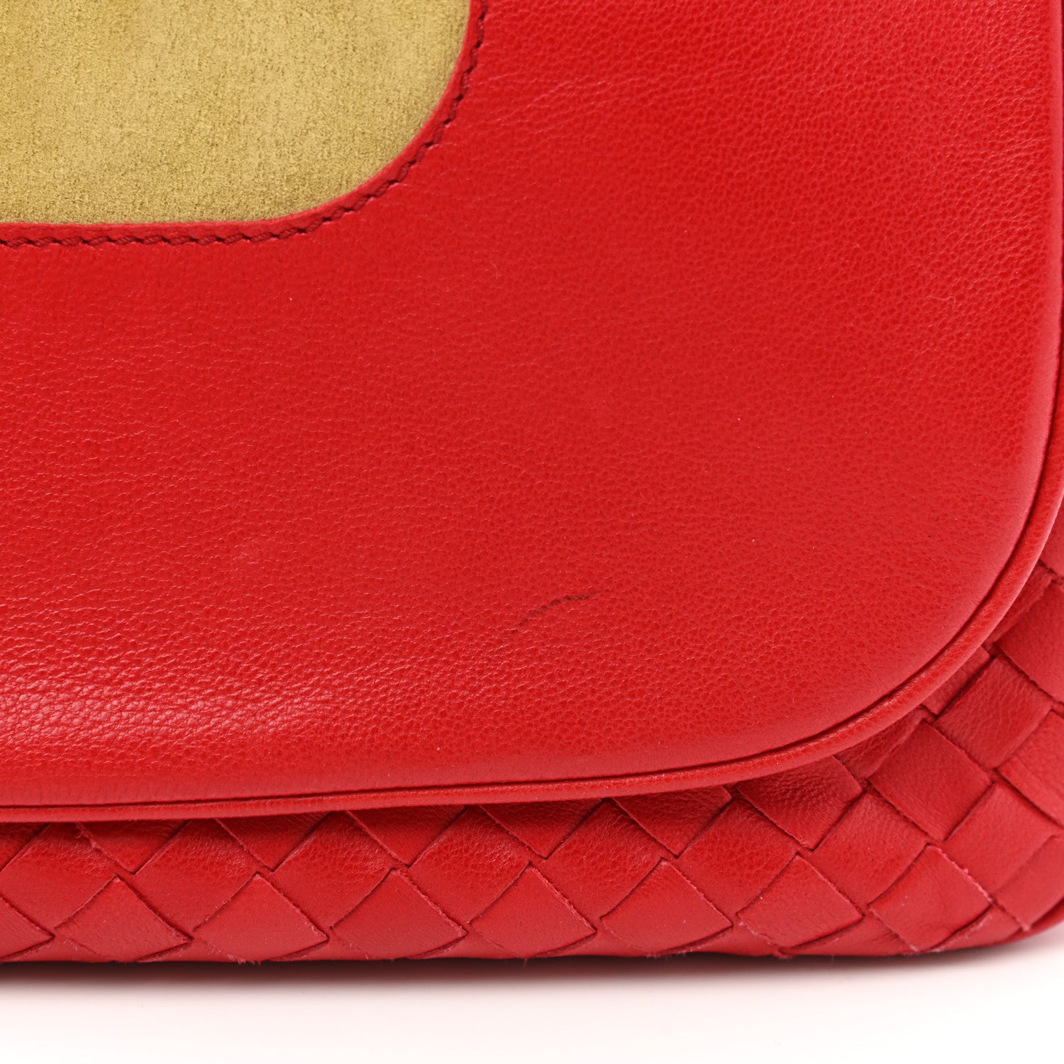 Bottega Veneta Nappa Intrecciato Shoulder Bag Red 11 of 11