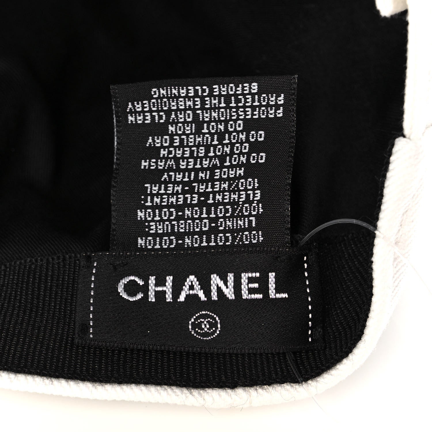 Chanel Cotton Sequin CC Cap Hat Ivory 7 of 7