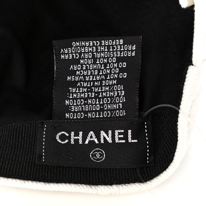 Chanel Cotton Sequin CC Cap Hat Ivory 7 of 7