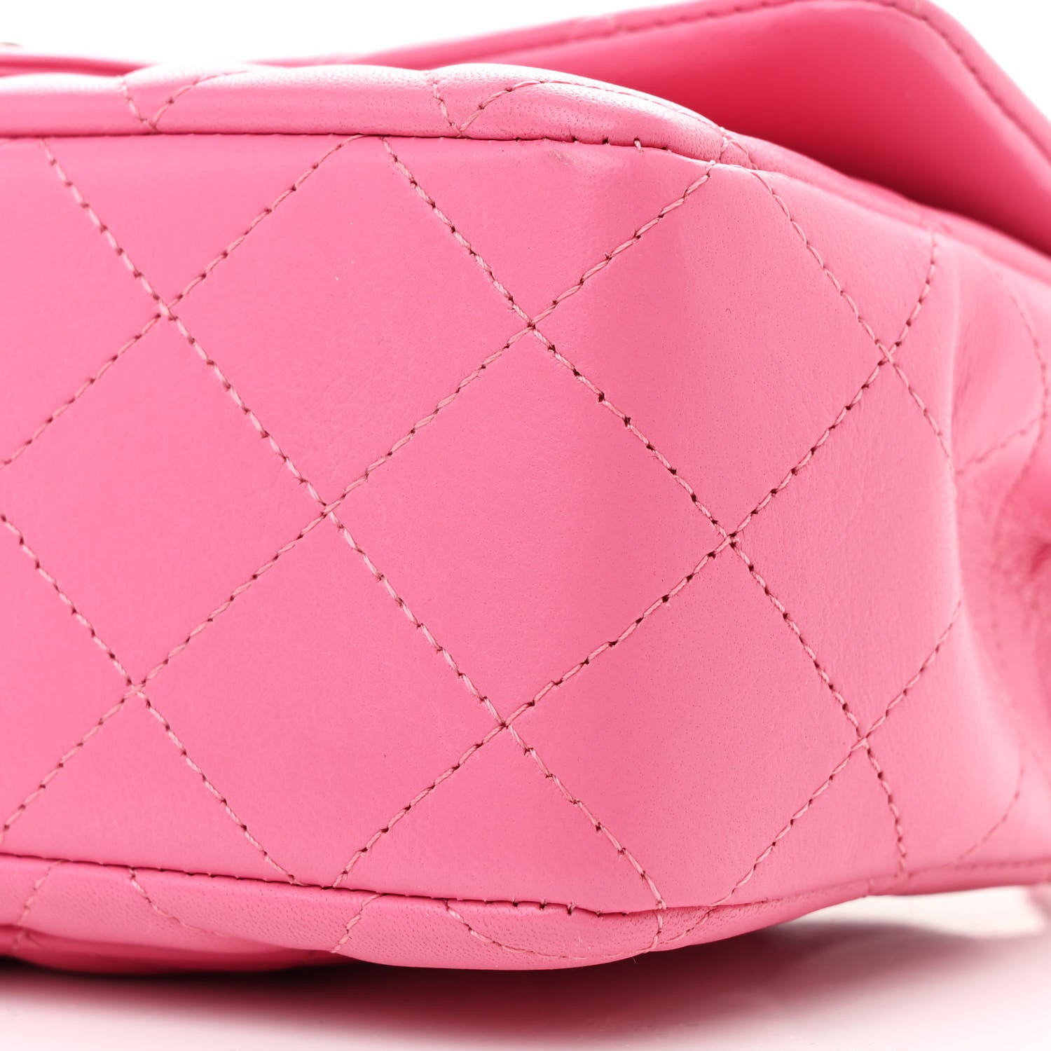Chanel Lambskin Quilted Mini Rectangular Flap Pink 10 of 11
