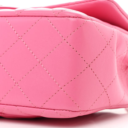 Chanel Lambskin Quilted Mini Rectangular Flap Pink 10 of 11