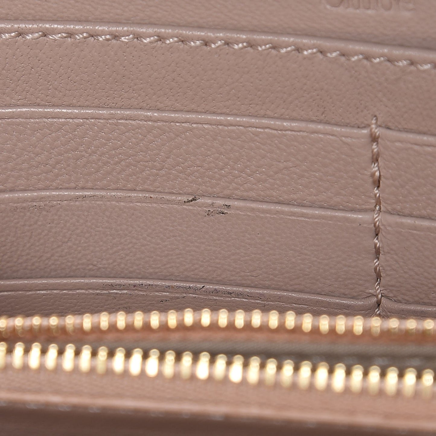 Calfskin Marcie Long Zip Around Wallet Cashmere Grey