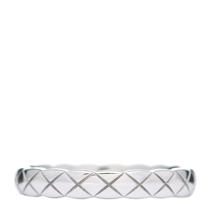 Chanel 18K White Gold Mini Coco Crush Ring 55 7.25 1 of 5